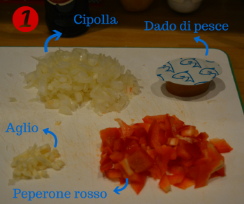 Cipolla aglio peperone rosso tritato