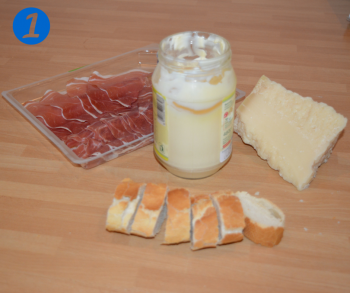 01.Ingredienti pintxos jamon e queso