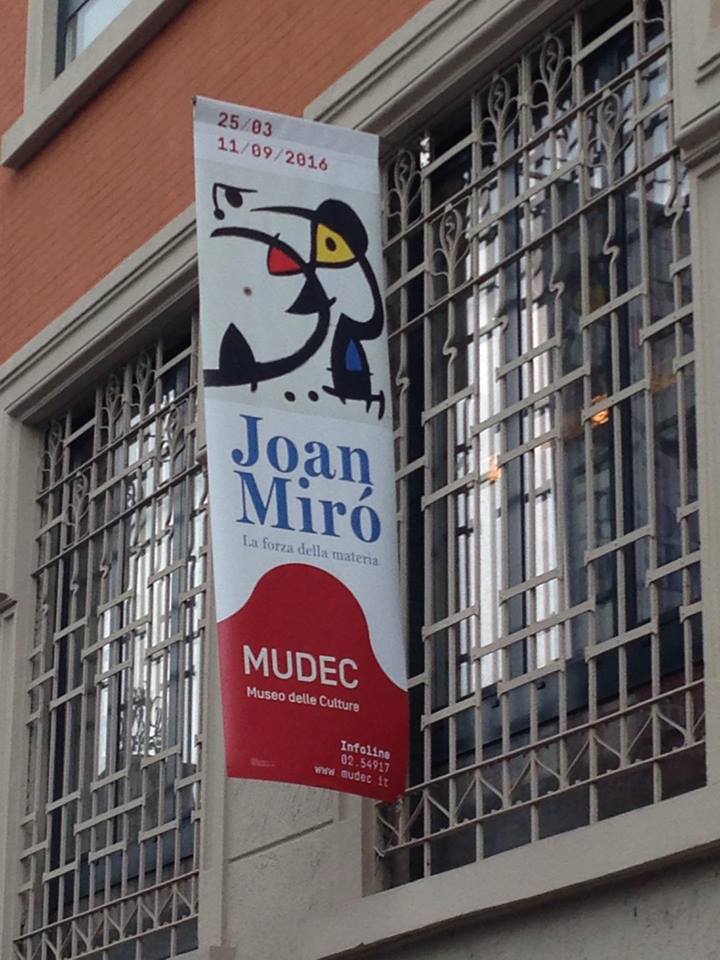 Mostra di Joan Mirò Mudec Milano - locandina fuori dal Mudec