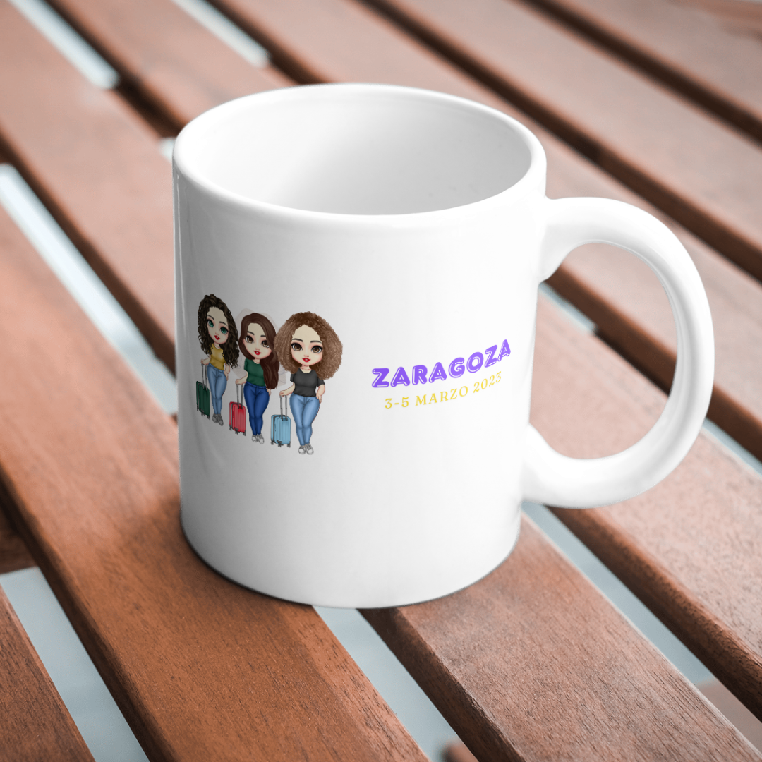 Tazza personalizzata viaje de chicas MU - aspassoperlaspagna.it