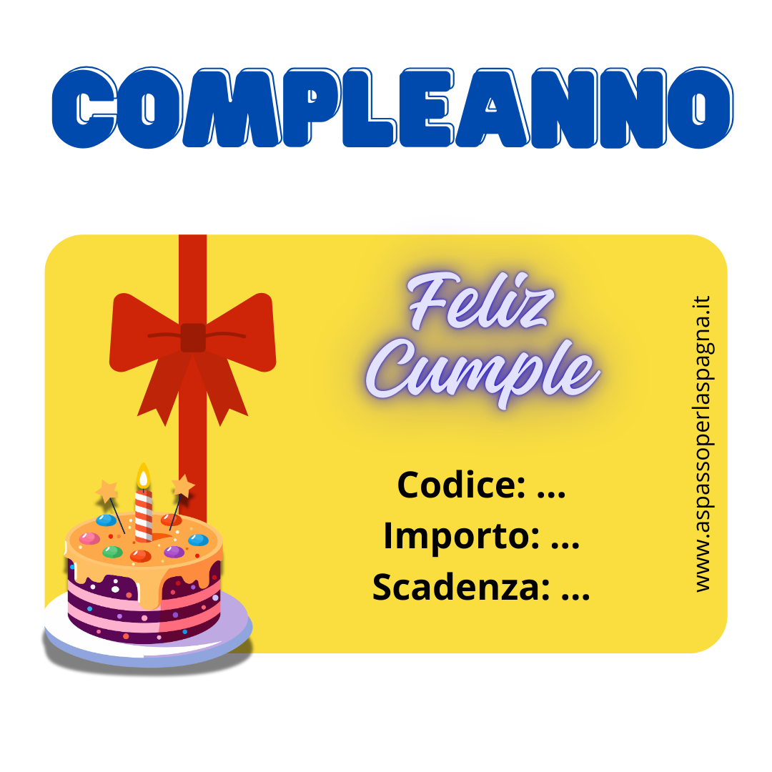 buono sconto gift card compleanno - aspassoperlaspagna.it